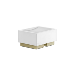 Gessi Rettangolo porta sapone bianco in Pietra sinterizzata 20825