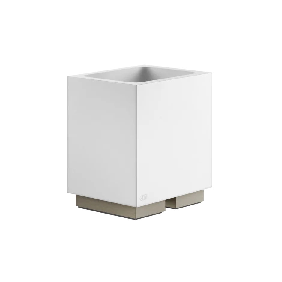 Gessi Rettangolo porta spazzolini bianco in Pietra sinterizzata 20831