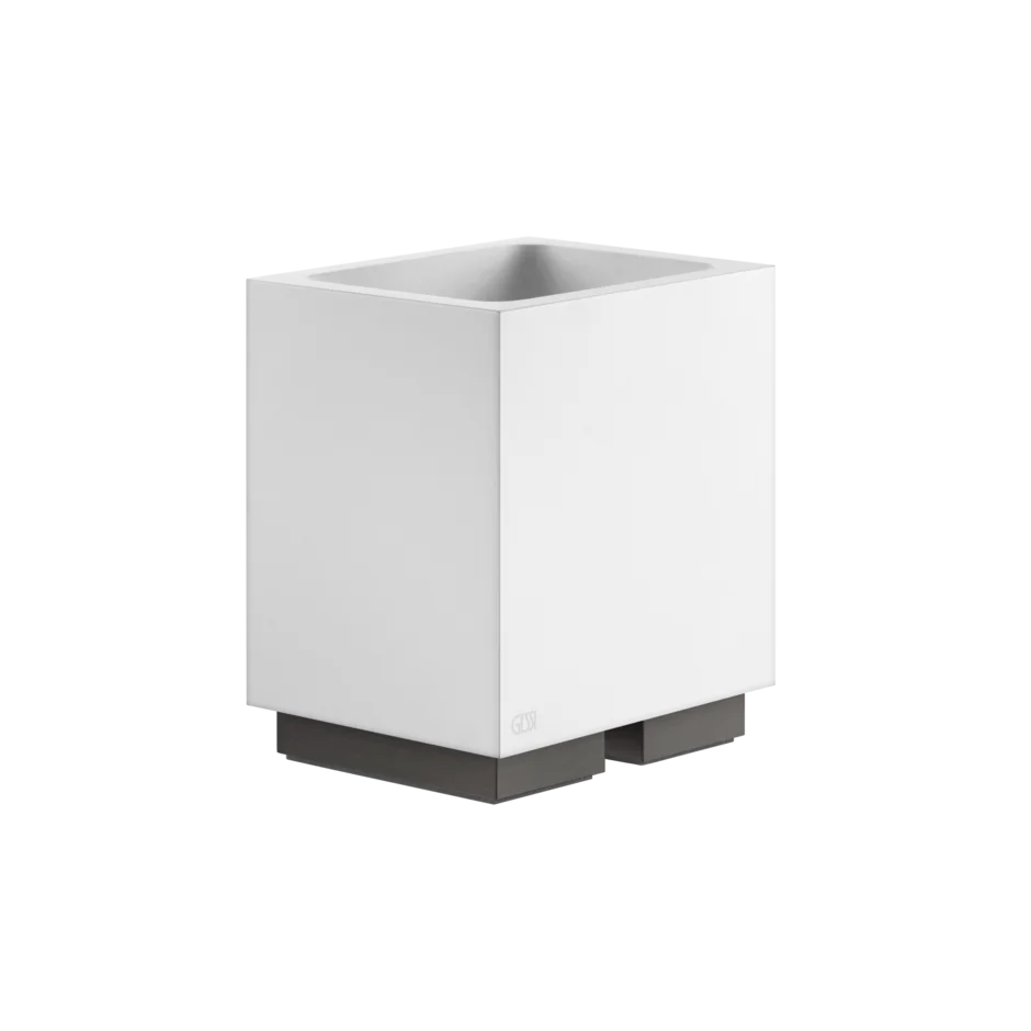 Gessi Rettangolo porta spazzolini bianco in Pietra sinterizzata 20831