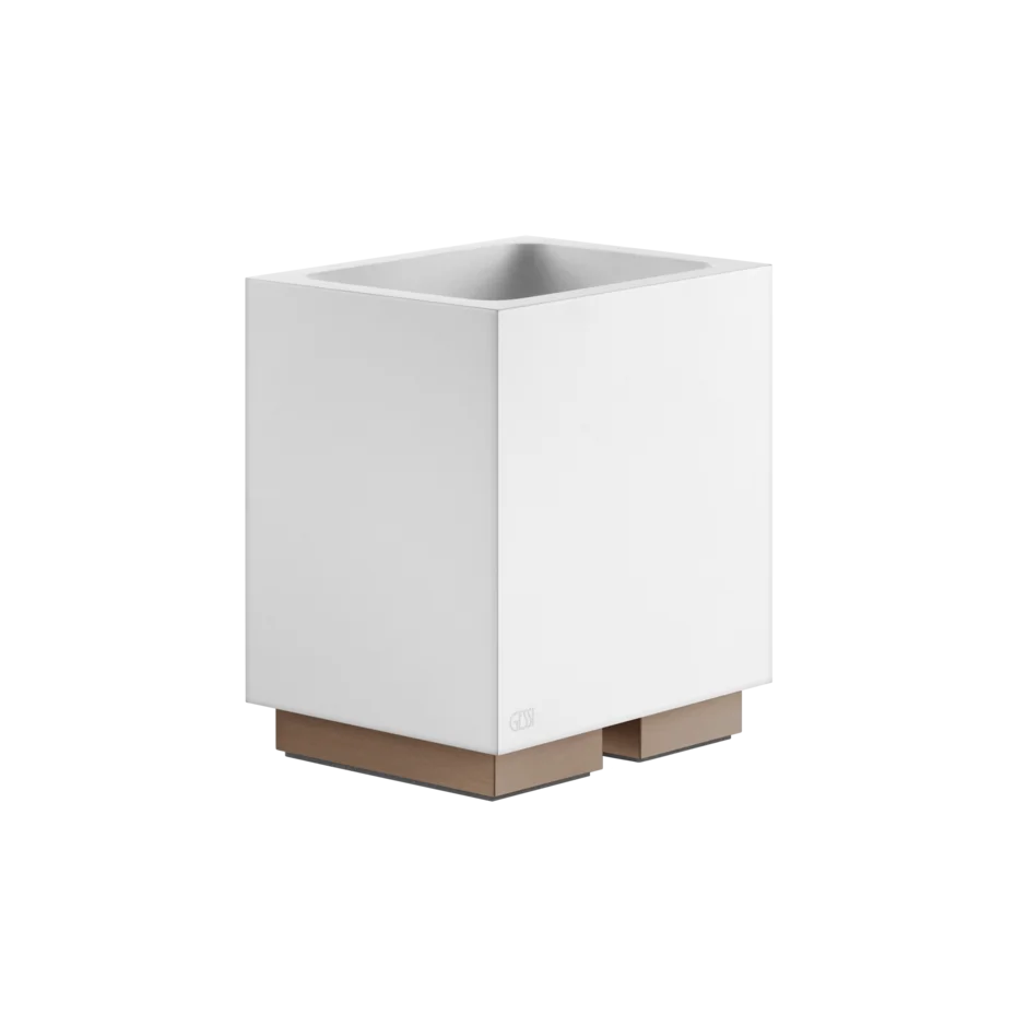 Gessi Rettangolo porta spazzolini bianco in Pietra sinterizzata 20831