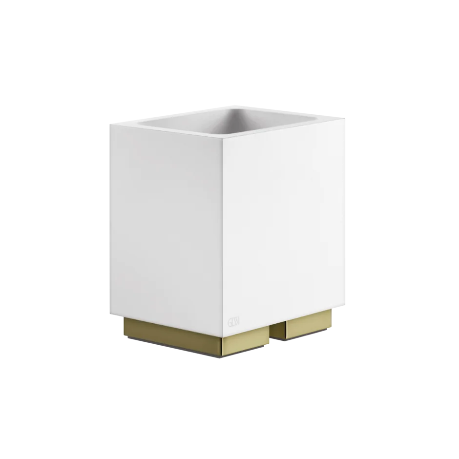 Gessi Rettangolo porta spazzolini bianco in Pietra sinterizzata 20831