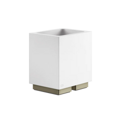 Gessi Rettangolo porta spazzolini bianco in Pietra sinterizzata 20831