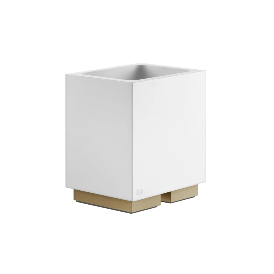 Gessi Rettangolo porta spazzolini bianco in Pietra sinterizzata 20831