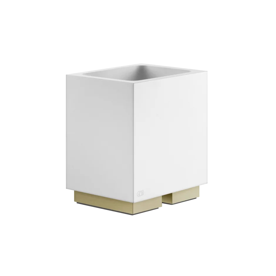 Gessi Rettangolo porta spazzolini bianco in Pietra sinterizzata 20831