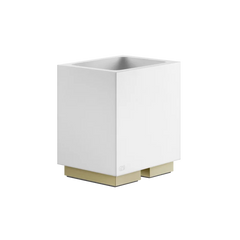 Gessi Rettangolo porta spazzolini bianco in Pietra sinterizzata 20831