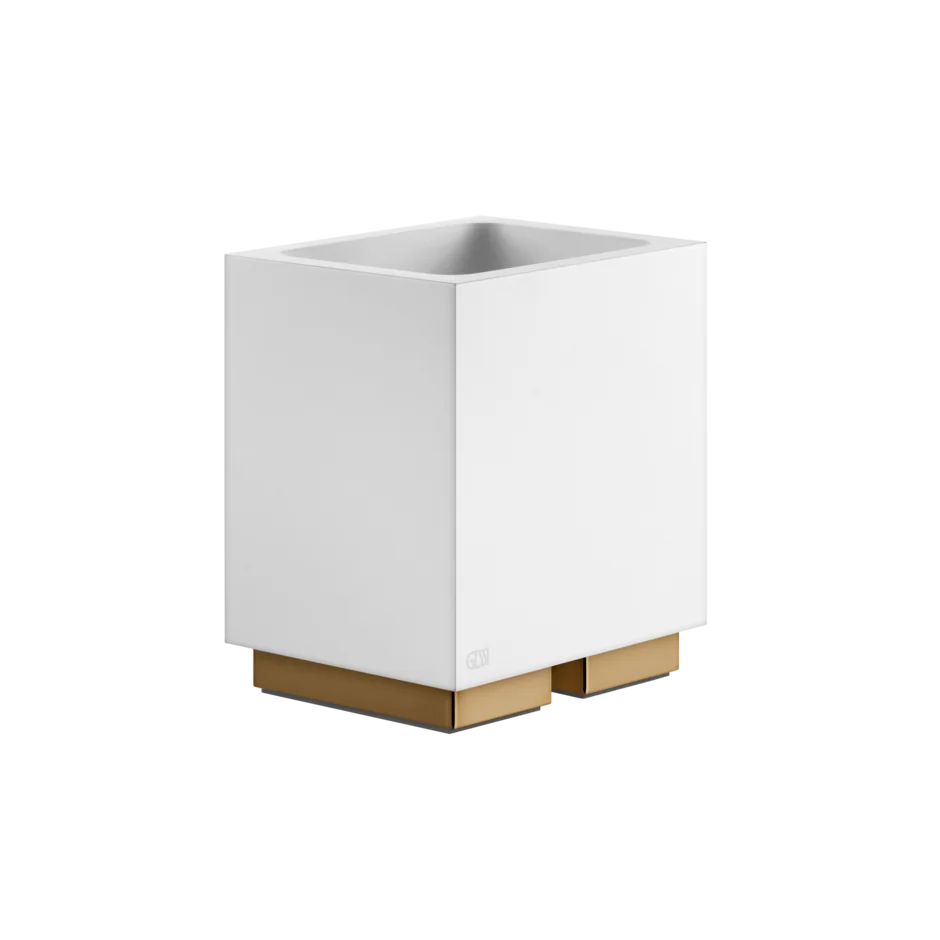 Gessi Rettangolo porta spazzolini bianco in Pietra sinterizzata 20831