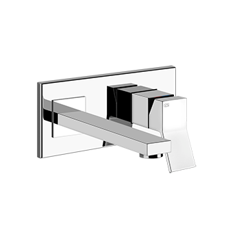 Gessi Rettangolo K rubinetto lavabo a parete 53088 + 44697