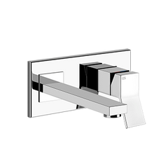 Gessi Rettangolo K rubinetto lavabo a parete 53088 + 44697
