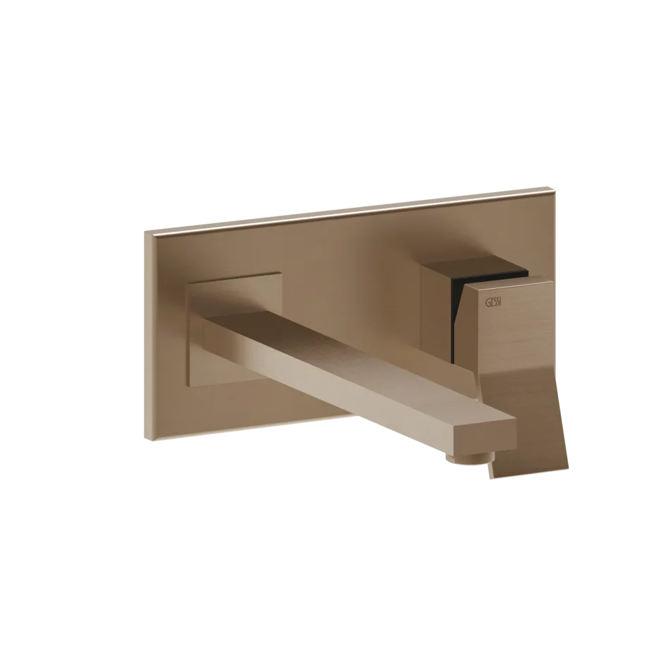 Gessi Rettangolo K wall sink faucet 53088 + 44697