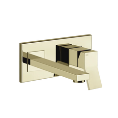 Gessi Rettangolo K wall sink faucet 53088 + 44697
