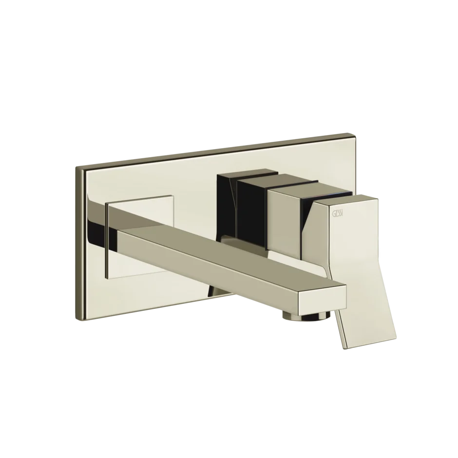 Gessi Rettangolo K wall sink faucet 53088 + 44697