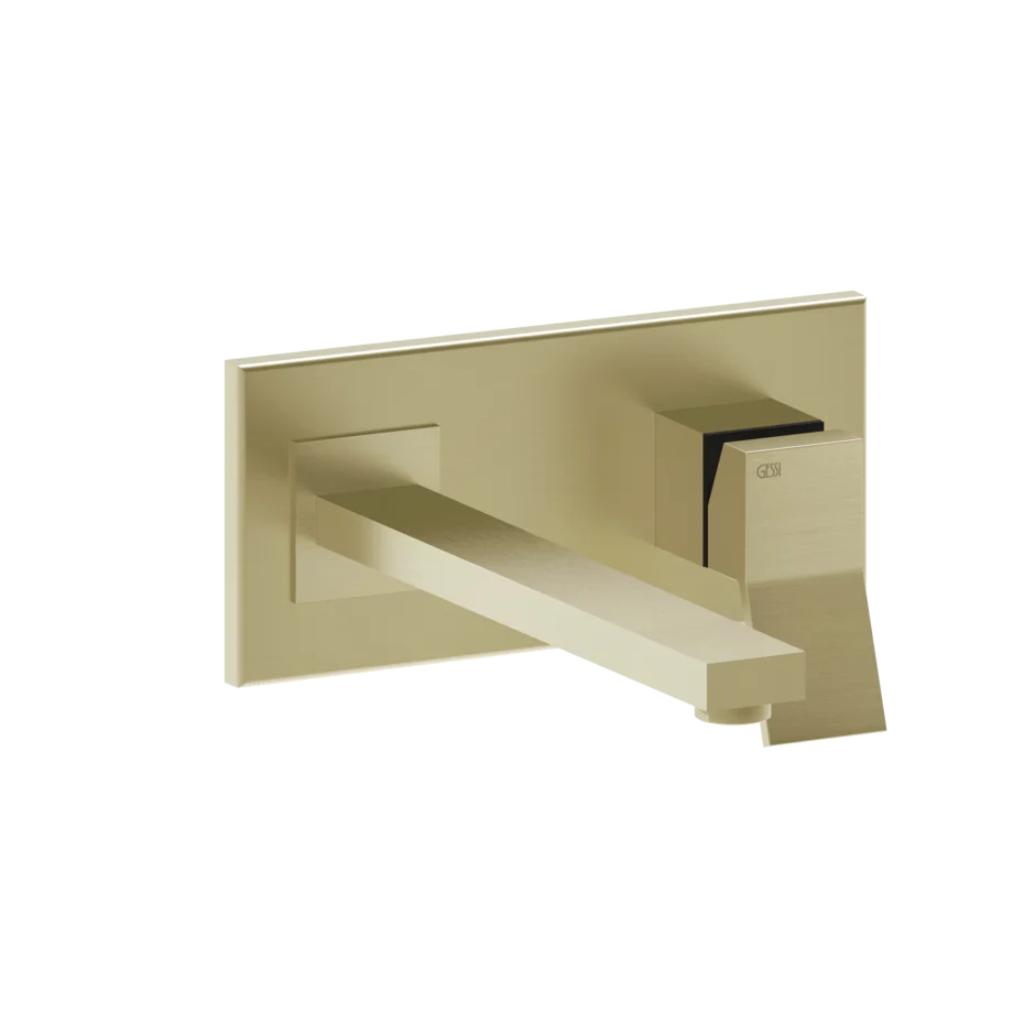 Gessi Rettangolo K wall sink faucet 53088 + 44697