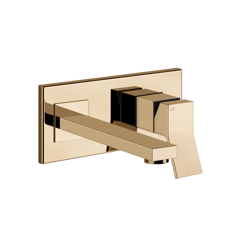 Gessi Rettangolo K wall sink faucet 53088 + 44697