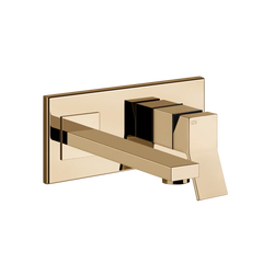 Gessi Rettangolo K wall sink faucet 53088 + 44697