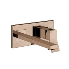 Gessi Rettangolo K wall sink faucet 53090 + 44697