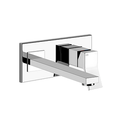 Gessi Rettangolo K rubinetto lavabo a parete 53090 + 44697