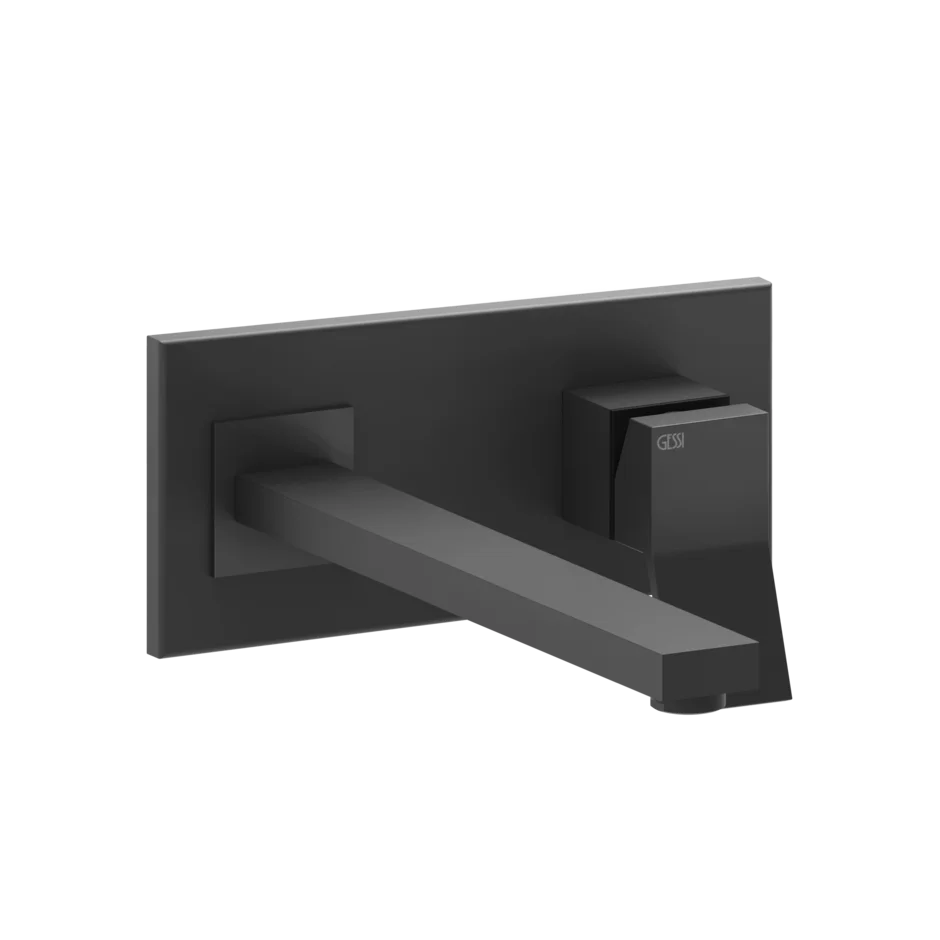 Gessi Rettangolo K wall sink faucet 53090 + 44697