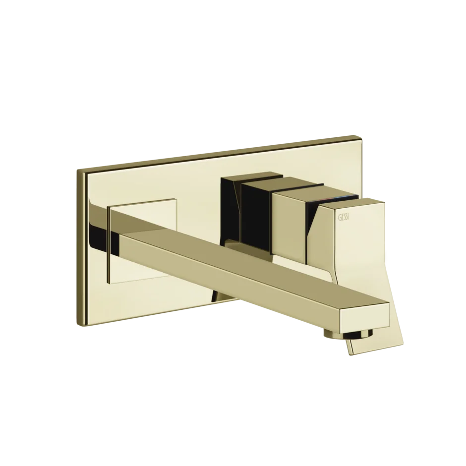 Gessi Rettangolo K wall sink faucet 53090 + 44697
