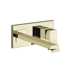 Gessi Rettangolo K wall sink faucet 53090 + 44697