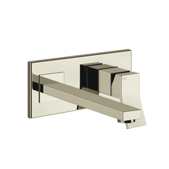 Gessi Rettangolo K wall sink faucet 53090 + 44697