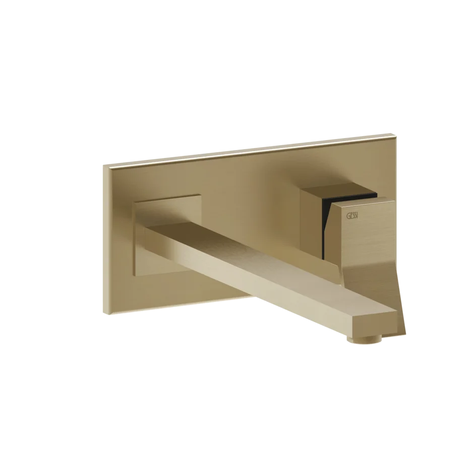 Gessi Rettangolo K wall sink faucet 53090 + 44697