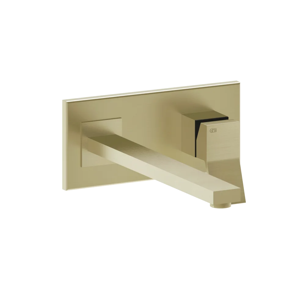 Gessi Rettangolo K wall sink faucet 53090 + 44697