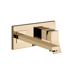 Gessi Rettangolo K wall sink faucet 53090 + 44697