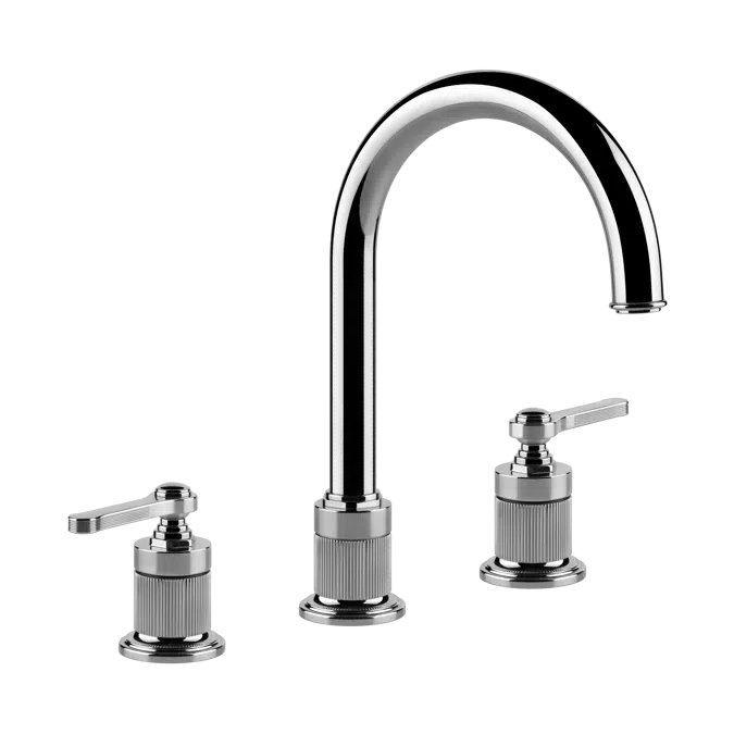 Gessi Venti20 rubinetto lavabo 3 fori medio con piletta 65015