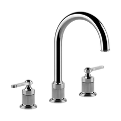Gessi Venti20 rubinetto lavabo 3 fori medio con piletta 65015