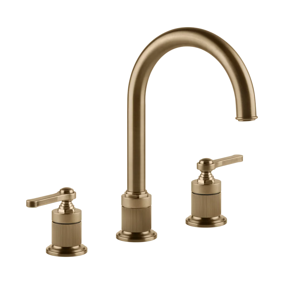 Gessi Venti20 rubinetto lavabo 3 fori medio con piletta 65015