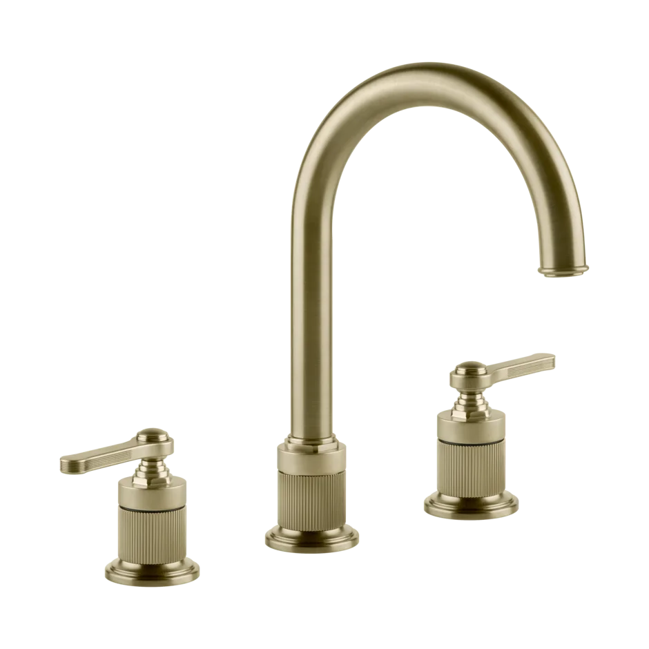 Gessi Venti20 rubinetto lavabo 3 fori medio con piletta 65015