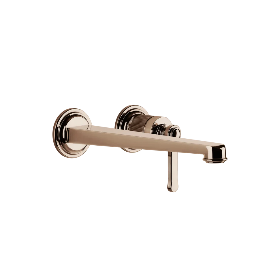 Gessi Venti20 rubinetto lavabo a parete con bocca lunga 65088 + 63397