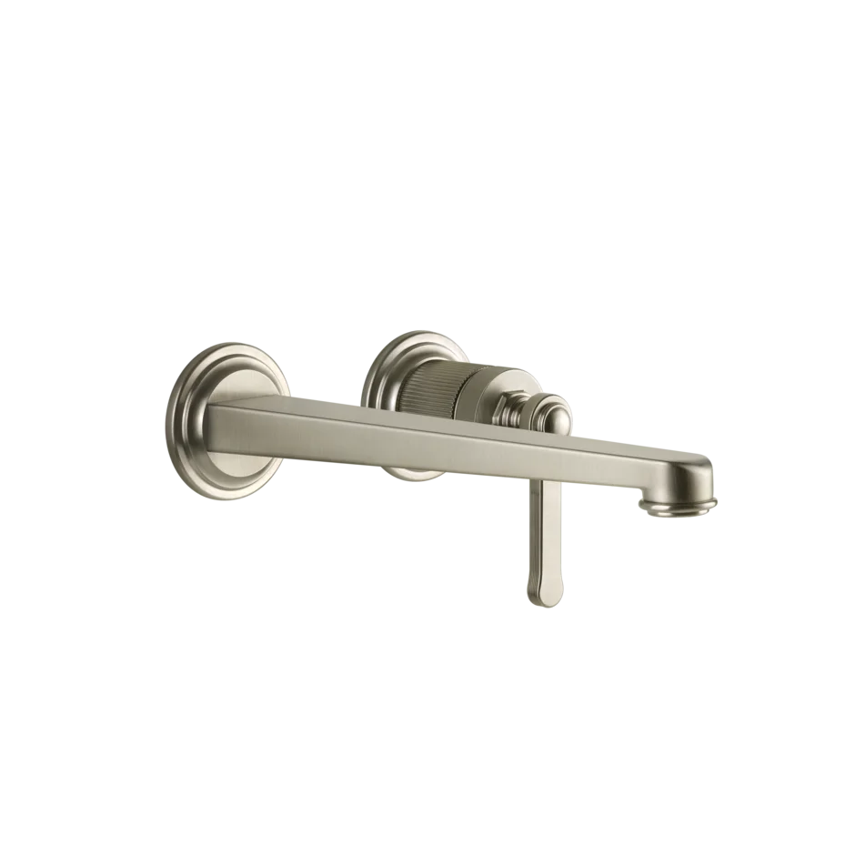 Gessi Venti20 rubinetto lavabo a parete con bocca lunga 65088 + 63397