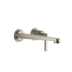 Gessi Venti20 rubinetto lavabo a parete con bocca lunga 65088 + 63397