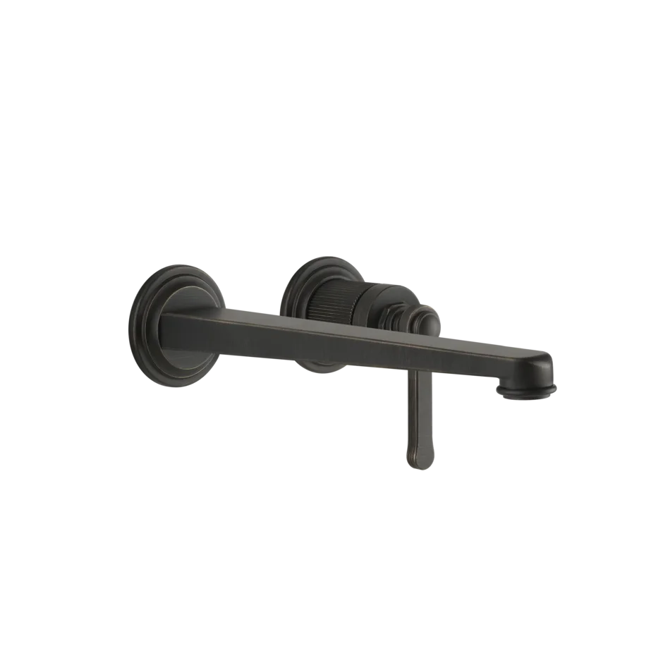 Gessi Venti20 rubinetto lavabo a parete con bocca lunga 65088 + 63397