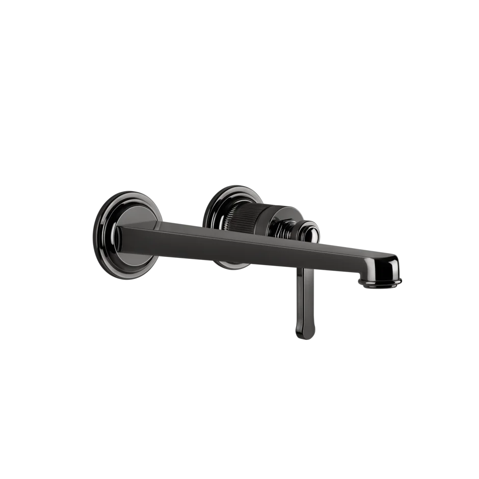 Gessi Venti20 rubinetto lavabo a parete con bocca lunga 65088 + 63397