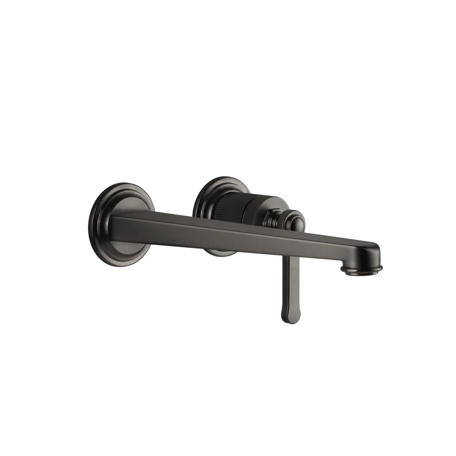 Gessi Venti20 rubinetto lavabo a parete con bocca lunga 65088 + 63397