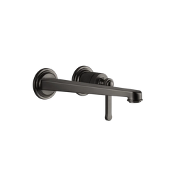 Gessi Venti20 rubinetto lavabo a parete con bocca lunga 65088 + 63397