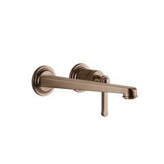 Gessi Venti20 rubinetto lavabo a parete con bocca lunga 65088 + 63397