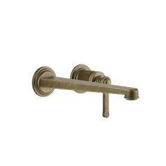 Gessi Venti20 rubinetto lavabo a parete con bocca lunga 65088 + 63397