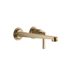 Gessi Venti20 rubinetto lavabo a parete con bocca lunga 65088 + 63397