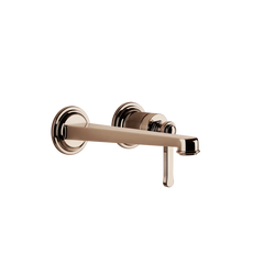 Gessi Venti20 rubinetto lavabo a parete con bocca media 65089 + 63397