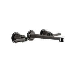 Gessi Venti20 rubinetto lavabo 3 fori a parete con bocca lunga 65090 + 45089