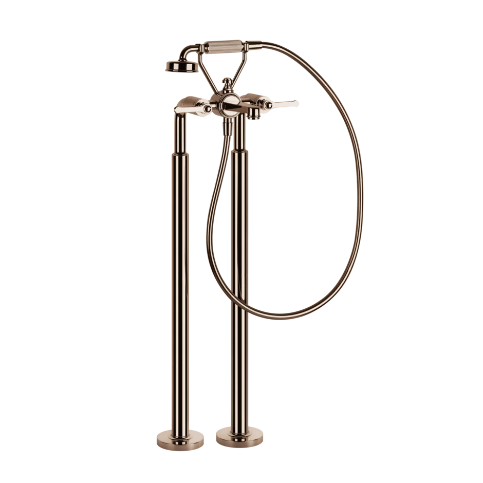 Gessi Venti20 robinet de baignoire sur pied avec douchette 65128 + 65099