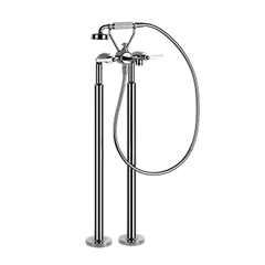 Gessi Venti20 rubinetto vasca da bagno a terra con doccetta 65128 + 65099