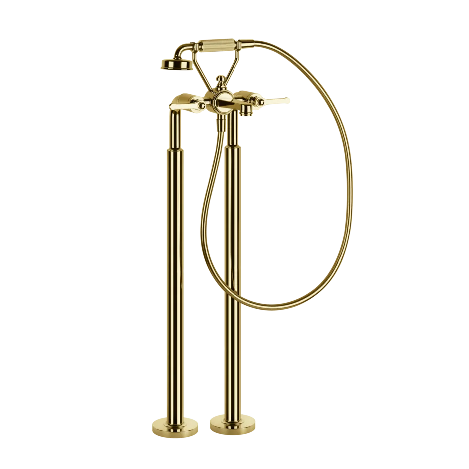 Gessi Venti20 robinet de baignoire sur pied avec douchette 65128 + 65099