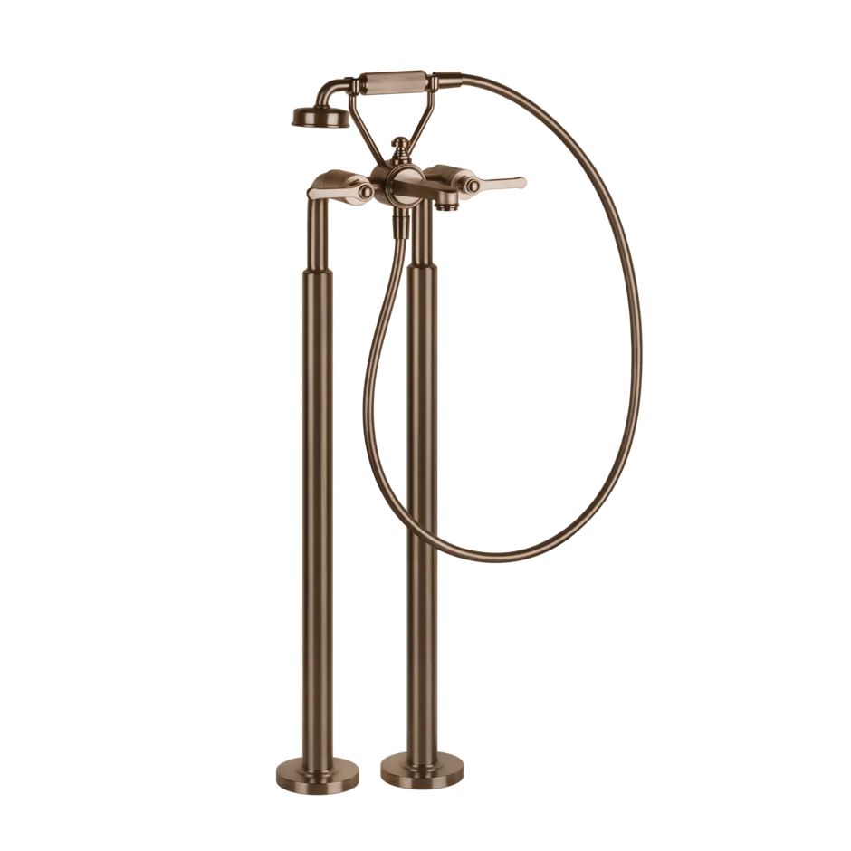 Gessi Venti20 robinet de baignoire sur pied avec douchette 65128 + 65099