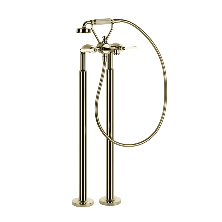 Gessi Venti20 robinet de baignoire sur pied avec douchette 65128 + 65099