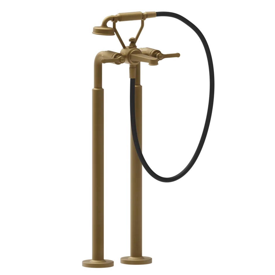 Gessi Venti20 robinet de baignoire sur pied avec douchette 65128 + 65099