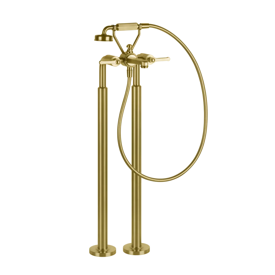 Gessi Venti20 robinet de baignoire sur pied avec douchette 65128 + 65099
